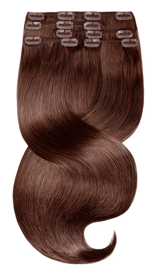 CLIP-IN EXTENSIONS LUXURY   Mahagoni-Braun.