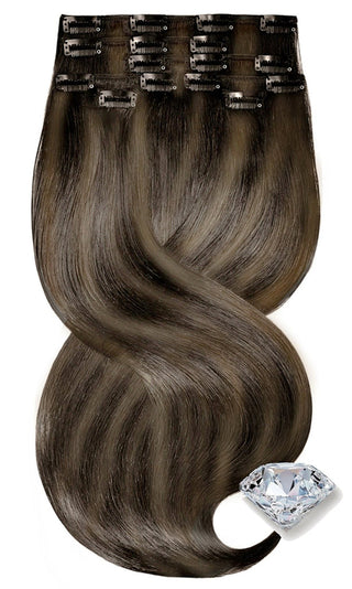 Clip-In Extensions Natur-Goldbraun & Hellbraun-Karamell Pure Diamand Line.