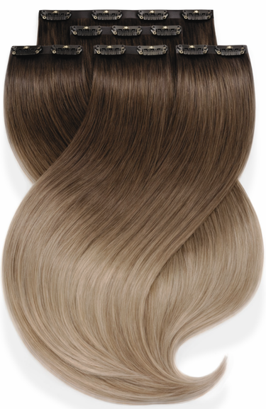 Dirty Blonde clip-in extensions, 100% human hair, Diamond Line, 51 cm – Rubin Extensions®