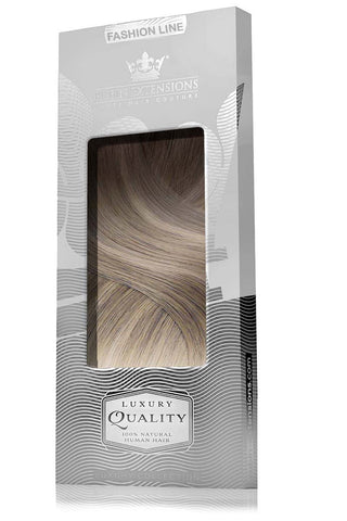 CLIP-IN EXTENSIONS LUXURY  SOMBRÉ BALAYAGE Schoko-Dunkelbraun & Hellblond.