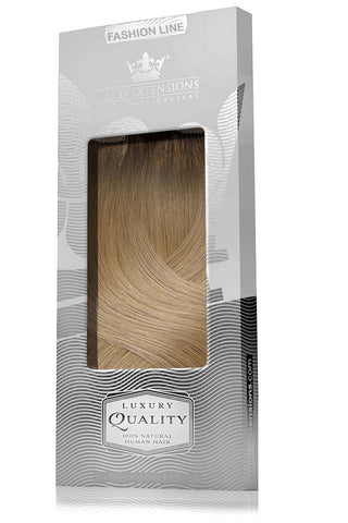CLIP-IN EXTENSIONS LUXURY  Schort Roots Schwarz-Braun & Hellbraun-Karamell.