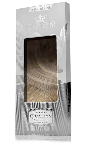 CLIP-IN EXTENSIONS LUXURY  SOMBRÉ BALAYAGE Schoko-Dunkelbraun & Honigblond.