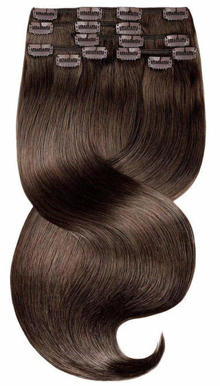 CLIP-IN EXTENSIONS LUXURY   Kastanien-Dunkelbraun.
