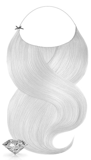 One-Piece / Hallo Hair Extensions Metallic Silver Blonde