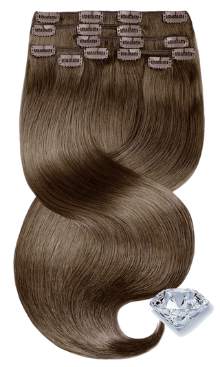 One Piece Halo Hair Extensions - Light Natural Brown