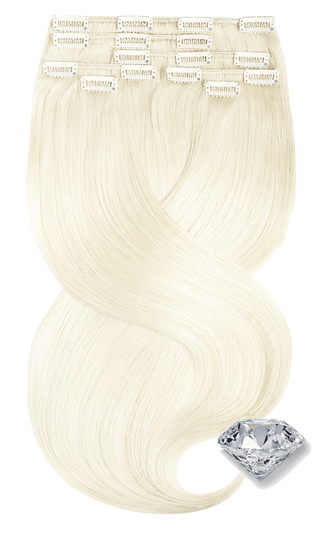 Remy Clip-in Hair Extensions - PURE DIAMONDS LINE Pearl Blond