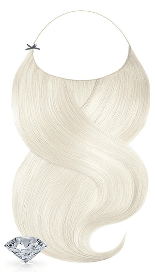 One-Piece / Halo Haarteil Extensions Platinblond.