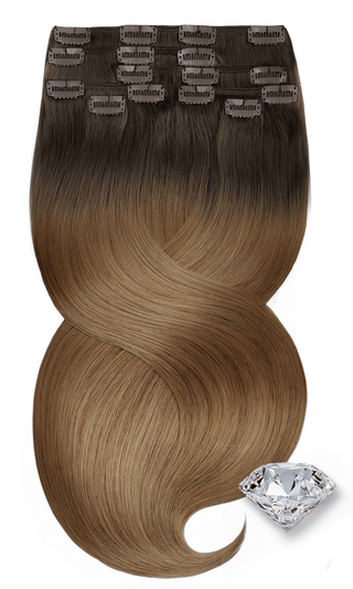 Clip-in Extensions  Rich Chocolate Pure Diamond Line.