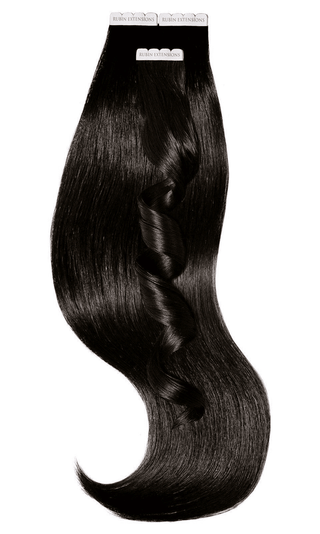 TAPE-IN EXTENSIONS ECHTHAAR  SCHWARZ-BRAUN PRO-LINE.