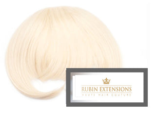 STIRNFRANSEN Silberblond.