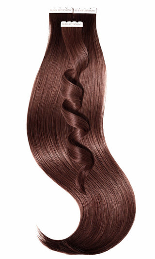 TAPE-IN EXTENSIONS ECHTHAAR PREMIUM  Mahagoni-Braun.