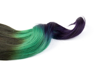 OMBRÉ LINE Schoko-Dunkelbraun & Grün & Blau.
